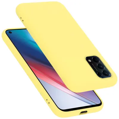 Cadorabo Case, združljiv z OPPO v tekoči rumeni - zaščitni pokrov iz fleksibilnega silikona TPU