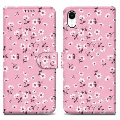 CADORABO Ohišje, združljiv z Apple - Design Flower Rain št. 6 - Zaščitni pokrov z magnetnim zapiranjem, funkcijo stojala in režo za kartico
