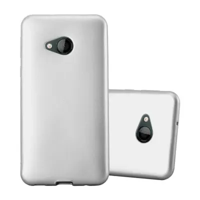 Cadorabo Case, združljiv s HTC v kovinskem srebru - zaščitni pokrov, narejen iz fleksibilnega silikona TPU
