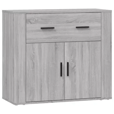 vidaXL Komoda siva sonoma 80x33x70 cm inženirski les