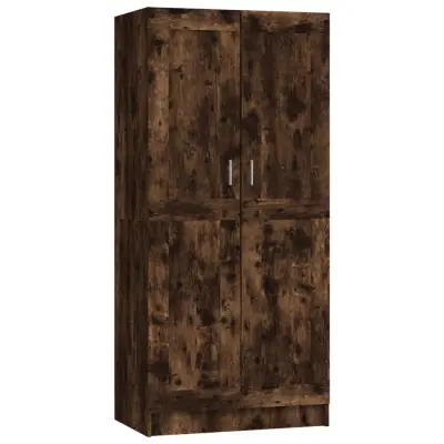 vidaXL Garderobna omara dimljeni hrast 82,5x51,5x180 cm inženirski les