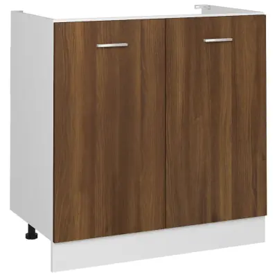 vidaXL Spodnja omarica za umivalnik “Lyon” rjav hrast 80x46x81,5cm