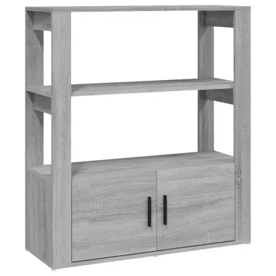 vidaXL Komoda siva sonoma 80x30x90 cm inženirski les