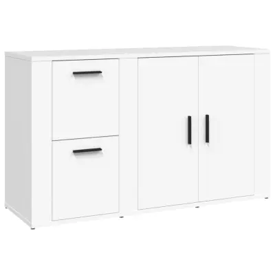 vidaXL Komoda bela 100x33x59,5 cm inženirski les