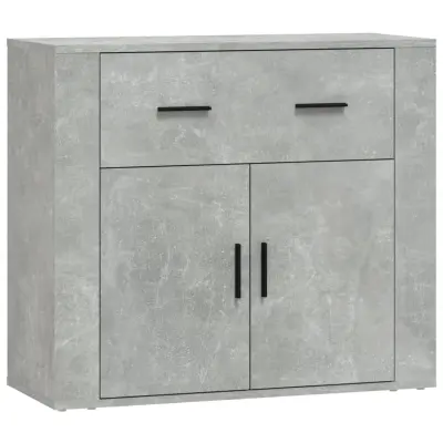 vidaXL Komoda betonsko siva 80x33x70 cm inženirski les