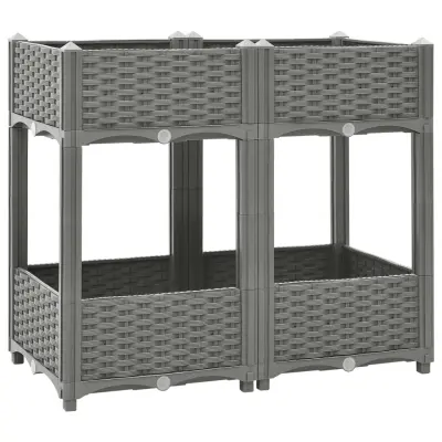 vidaXL Visoka greda 80x40x71 cm polipropilen