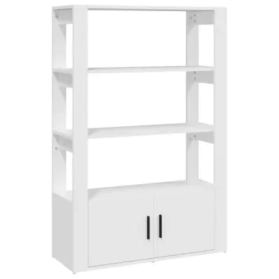 vidaXL Komoda bela 80x30x119,5 cm inženirski les