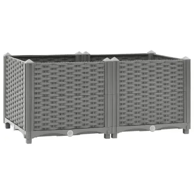 vidaXL Visoka greda 80x40x38 cm polipropilen