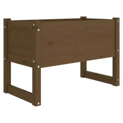 vidaXL Visoka greda medeno rjava 78x40x52 cm trdna borovina