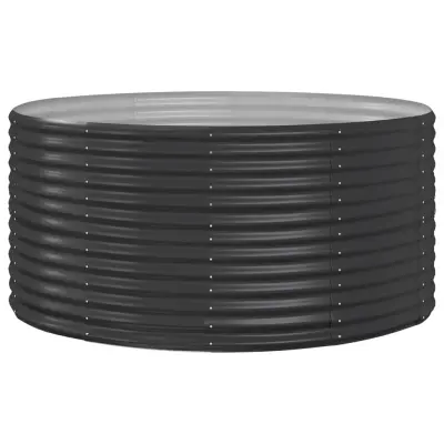 vidaXL Visoka greda antracitna 140x140x68 cm prašno premazano jeklo