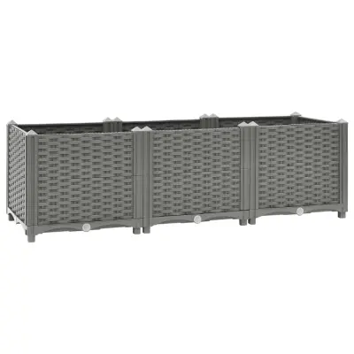 vidaXL Visoka greda 120x40x38 cm polipropilen