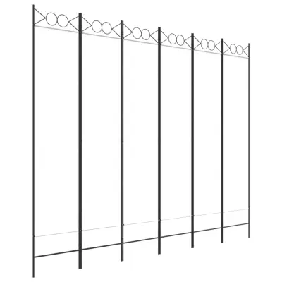 vidaXL Paravan 6-delni bel 240x200 cm blago