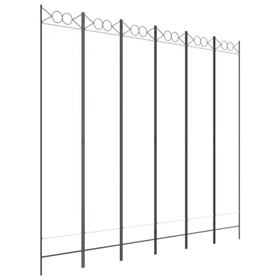 vidaXL Paravan 6-delni bel 240x220 cm blago
