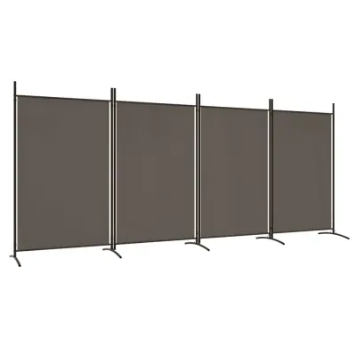 vidaXL Paravan 4-delni antracitna 346x180 cm blago
