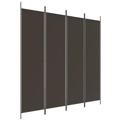 vidaXL Paravan 4-delni rjav 200x200 cm blago
