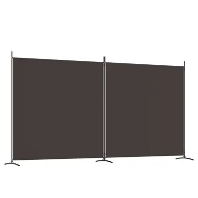 vidaXL Paravan 2-delni rjav 348x180 cm blago