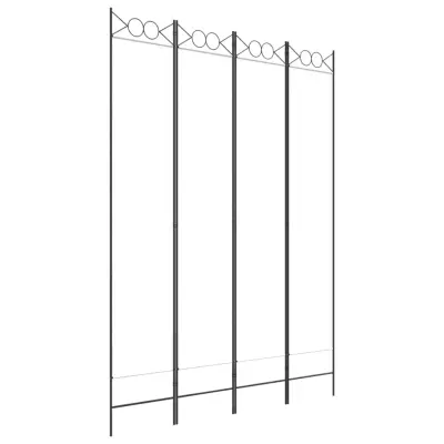 vidaXL Paravan 4-delni bel 160x220 cm blago