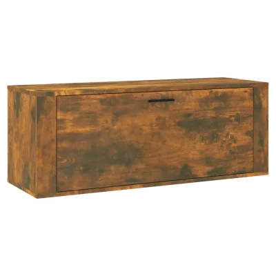 vidaXL Omarica za čevlje Dimljeni hrast 100x35x38 cm inženirski les