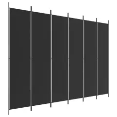 vidaXL Paravan 6-delni črn 300x220 cm blago