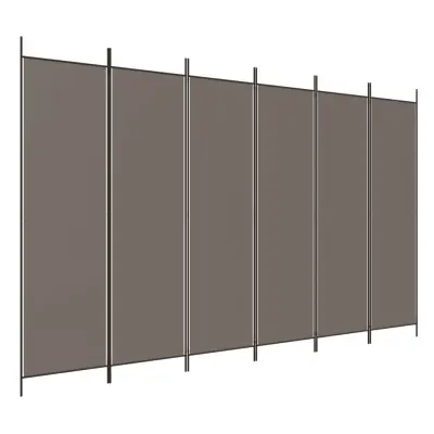 vidaXL Paravan 6-delni antracit 300x220 cm blago