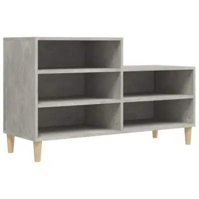 vidaXL Omarica za čevlje betonsko siva 102x36x60 cm inženirski les