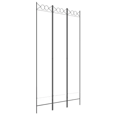 vidaXL Paravan 3-delni bel 120x220 cm blago
