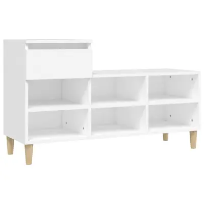 vidaXL Omarica za čevlje bela 102x36x60 cm inženirski les