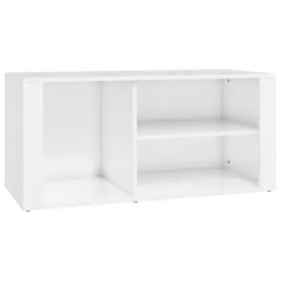 vidaXL Omarica za čevlje visok sijaj bela 100x35x45 cm inženirski les