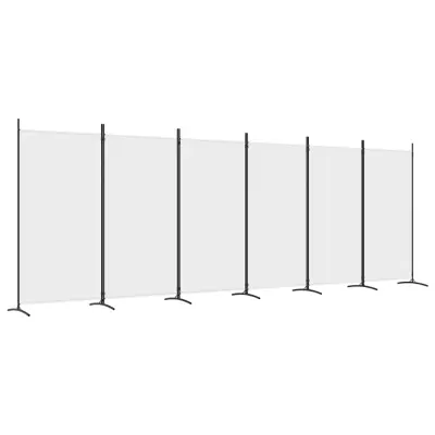 vidaXL Paravan 6-delni bel 520x180 cm blago