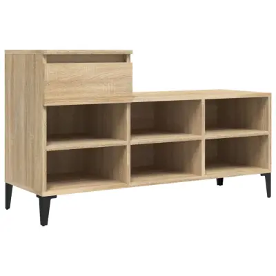vidaXL Omarica za čevlje sonoma hrast 102x36x60 cm inženirski les