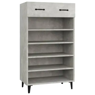 vidaXL Omarica za čevlje betonsko siva 60x35x105 cm konstruiran les