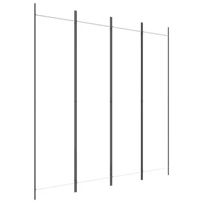 vidaXL Paravan 4-delni bel 200x200 cm blago