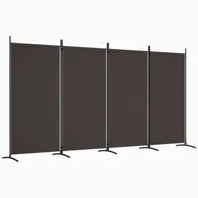 vidaXL Paravan 4-delni 346x180 cm rjavo blago