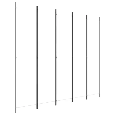 vidaXL Paravan 5-delni 250x220 cm črno blago