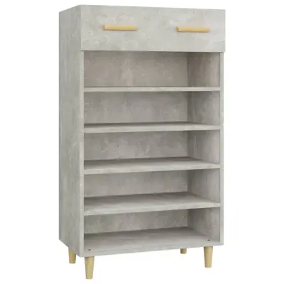 vidaXL Omarica za čevlje betonsko siva 60x35x105 cm konstruiran les