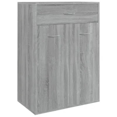 vidaXL Omarica za čevlje siva sonoma 60x35x84 cm inženirski les