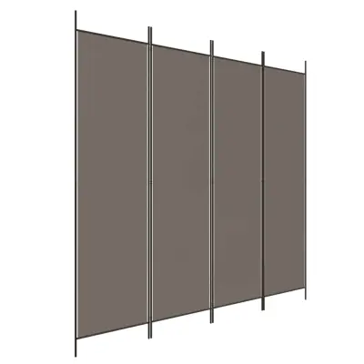 vidaXL Paravan 4-delni antracitna 200x200 cm blago
