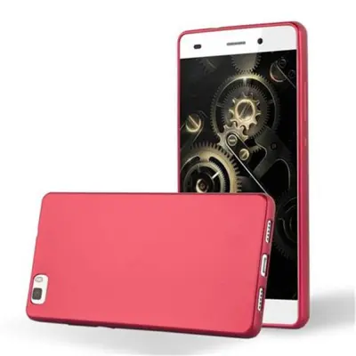 Cadorabo Case, združljiv s Huawei v kovinsko rdeči - zaščitni pokrov iz fleksibilnega silikona TPU