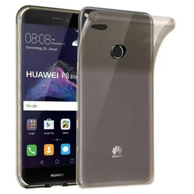 Cadorabo Case, združljiv s Huawei v prozornem črnem - zaščitnem pokrovu, narejen iz fleksibilnega silikona TPU
