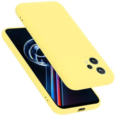 CADORABO Ohišje, združljiv z Realme v tekoči rumeni - zaščitni pokrov iz fleksibilnega silikona TPU