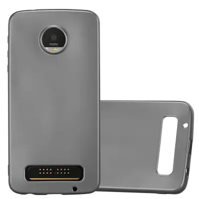 CADORABO Ohišje, združljiv z Motorolo v kovinsko sivi barvi - zaščitni pokrov iz fleksibilnega silikona TPU