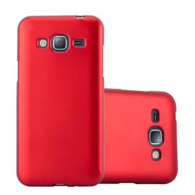 CADORABO Ohišje, združljiv s Samsungom v kovinsko rdeči - zaščitni pokrov, narejen iz fleksibilnega silikona TPU