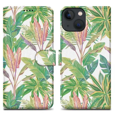 CADORABO Ohišje, združljiv z Apple - Design Green Rainforest št. 8 - Zaščitni pokrov z magnetnim zapiranjem, funkcijo stojala in režo za kartico