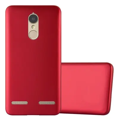 Cadorabo Case, združljiv z Lenovo v kovinsko rdeči - zaščitni pokrov, narejen iz fleksibilnega silikona TPU