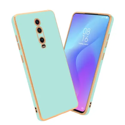 CADORABO Ohišje, združljiv s Xiaomi v sijajni metini zeleni barvi - Zlato - zaščitno prevleko iz fleksibilnega silikona TPU in z zaščito pred kamero