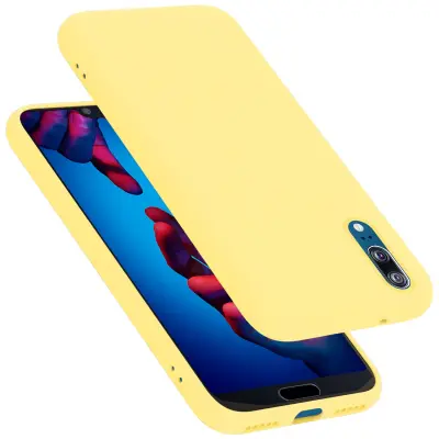 CADORABO Ohišje, združljiv s Huawei v tekoči rumeni - zaščitni pokrov, narejen iz fleksibilnega silikona TPU