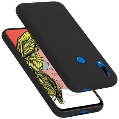 CADORABO Ohišje, združljiv s Huawei v tekoči črni barvi - zaščitni pokrov iz fleksibilnega silikona TPU