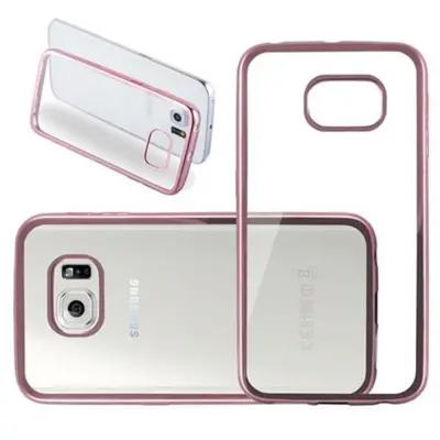 Cadorabo Case, združljiv s Samsungom v Chrome Rose Gold - Zaščitni pokrov iz fleksibilnega silikona TPU