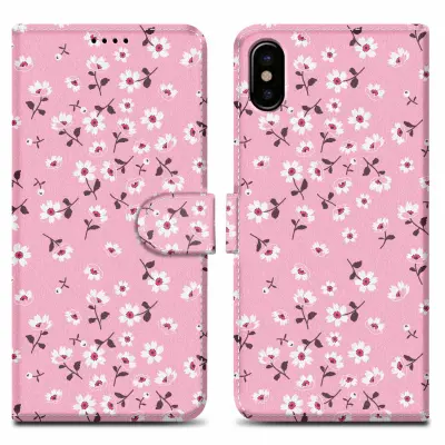 CADORABO Ohišje, združljiv z Apple - Design Flower Rain št. 6 - Zaščitni pokrov z magnetnim zapiranjem, funkcijo stojala in režo za kartico