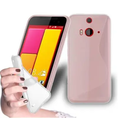 Cadorabo Case, združljiv s HTC v pol prozorni - zaščitni pokrov, narejen iz fleksibilnega silikona TPU